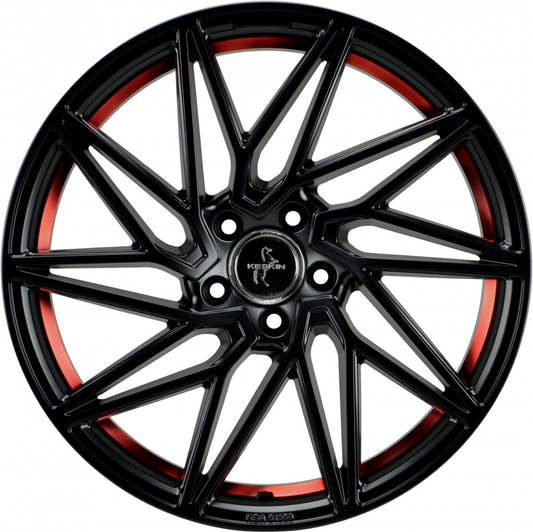 Keskin KT20 Future matt black red inside Alufelge 8.5x19 Zoll ET45 LK 5x112 ML72.6 – Bild 2