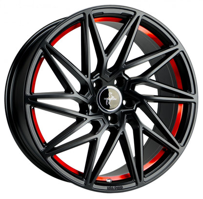 Keskin KT20 Future matt black red inside 8.5x19 ET35 - LK5/120 ML72.6