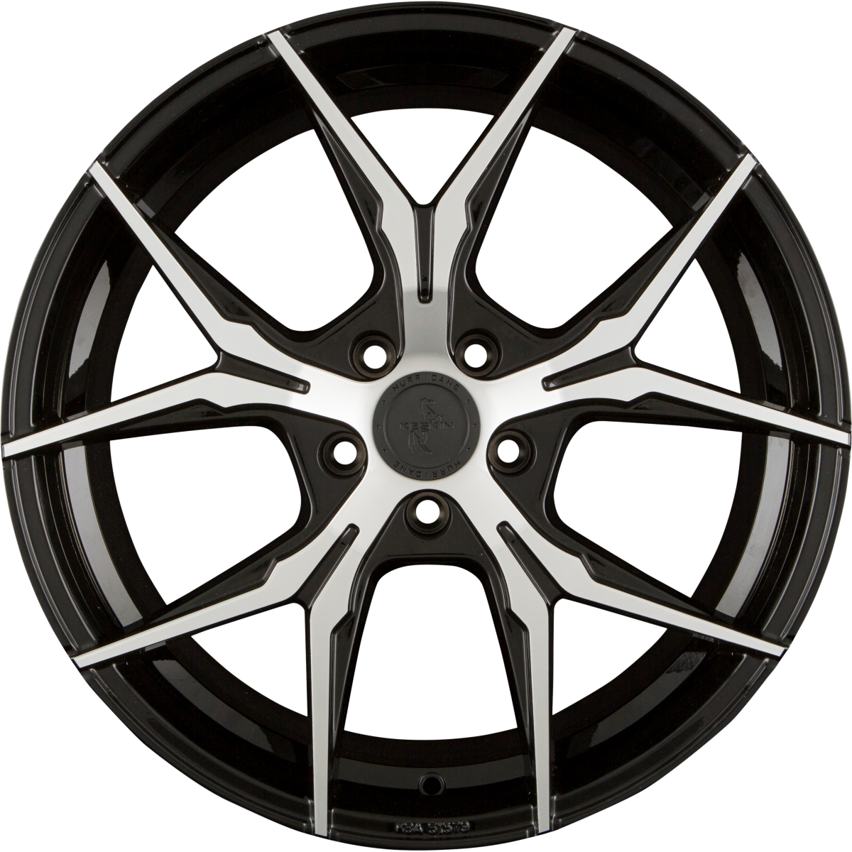 Keskin KT19 Angel black front polish Alufelge 8x18 Zoll ET40 LK 5x114.3 ML72.6 – Bild 3