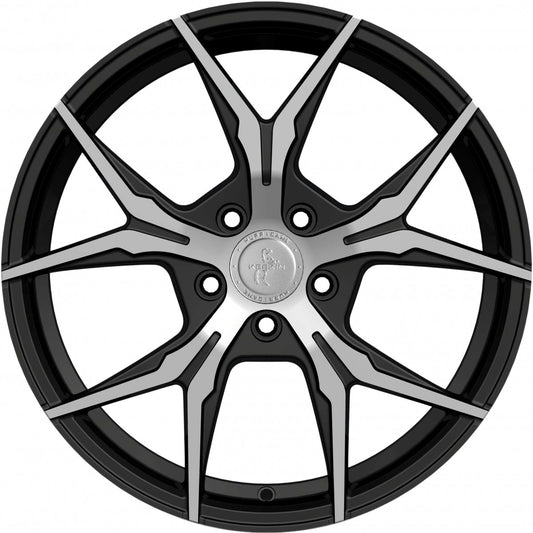 Keskin KT19 Angel black front polish 8.5x19 ET45 - LK5/108 ML72.6