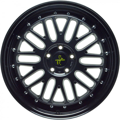 Keskin KT22 Retro matt black painted 8.5x19 ET30 - LK5/112 ML72.6