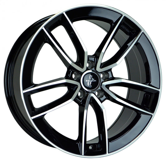 Keskin KT21 Elegant black front polish 8x18 ET45 - LK5/112 ML66.6