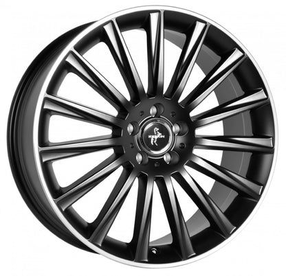 Keskin KT18 Turbo matt black lip polish 8.5x19 ET30 - LK5/112 ML72.6