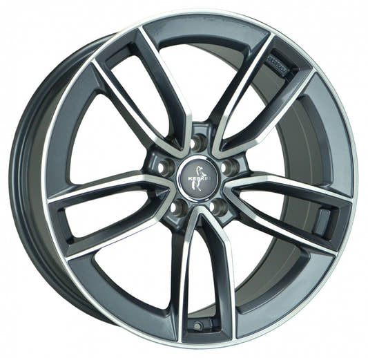 Keskin KT21 Elegant palladium front polish Alufelge 7.5x17 Zoll ET45 LK 5x112 ML66.6