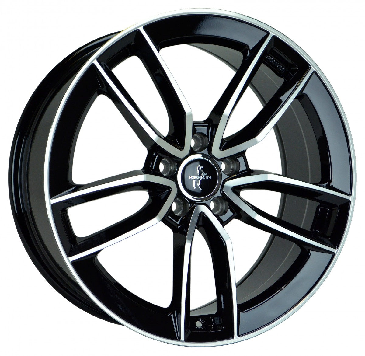 Keskin KT21 Elegant black front polish 7.5x17 ET45 - LK5/114.3 ML72.6