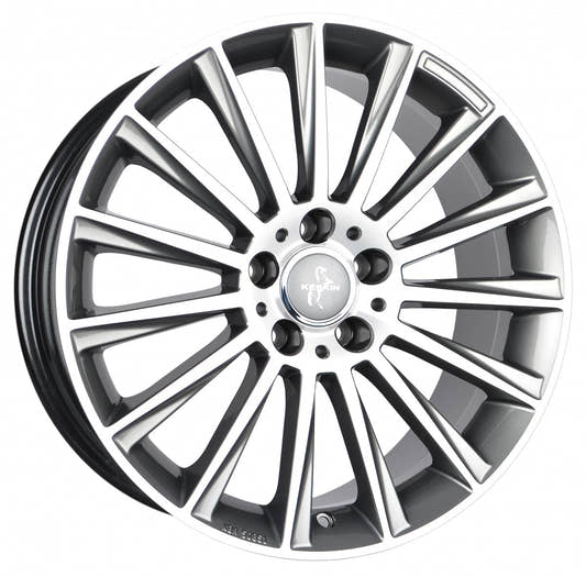 Keskin KT18 Turbo palladium front polish 7x17 ET35 - LK5/120 ML72.6