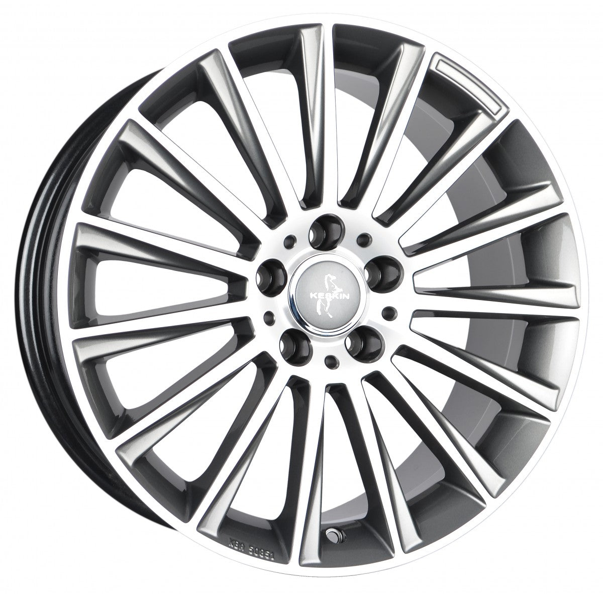 Keskin KT18 Turbo palladium front polish 7x17 ET38 - LK5/112 ML66.6