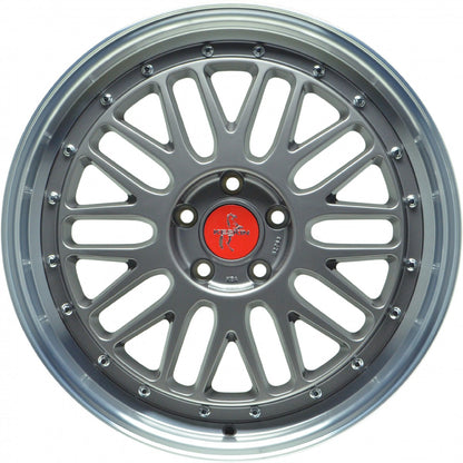 Keskin KT22 Retro titan grey lip polish 8.5x19 ET30 - LK5/112 ML72.6