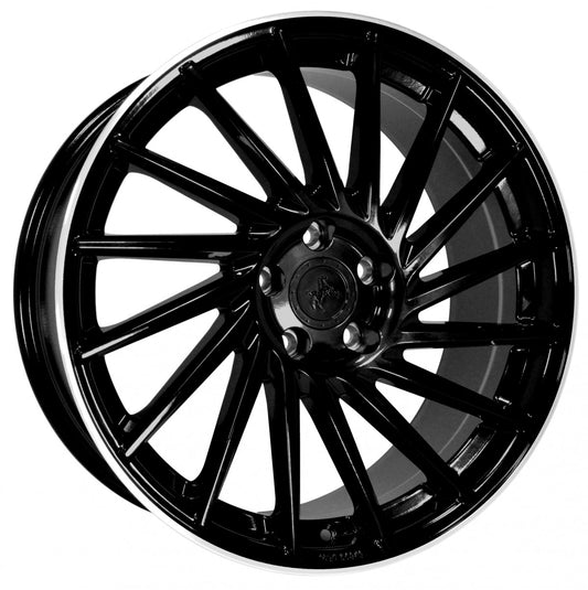 Keskin KT17 Hurricane black lip polish 8.5x19 ET40 - LK5/114.3 ML72.6
