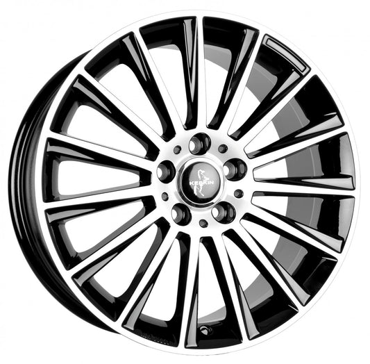 Keskin KT18 Turbo black front polish 9.5x20 ET35 - LK5/120 ML72.6