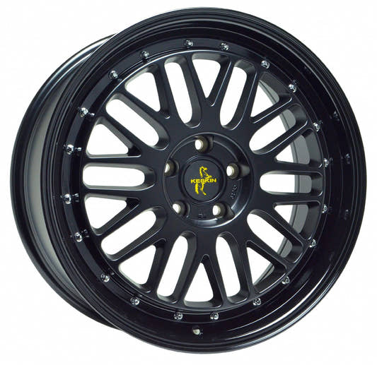 Keskin KT22 Retro matt black painted Alufelge 8x18 Zoll ET45 LK 5x112 ML72.6