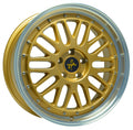 Keskin KT22 Retro gold lip polish Alufelge 8x18 Zoll ET45 LK 5x108 ML72.6
