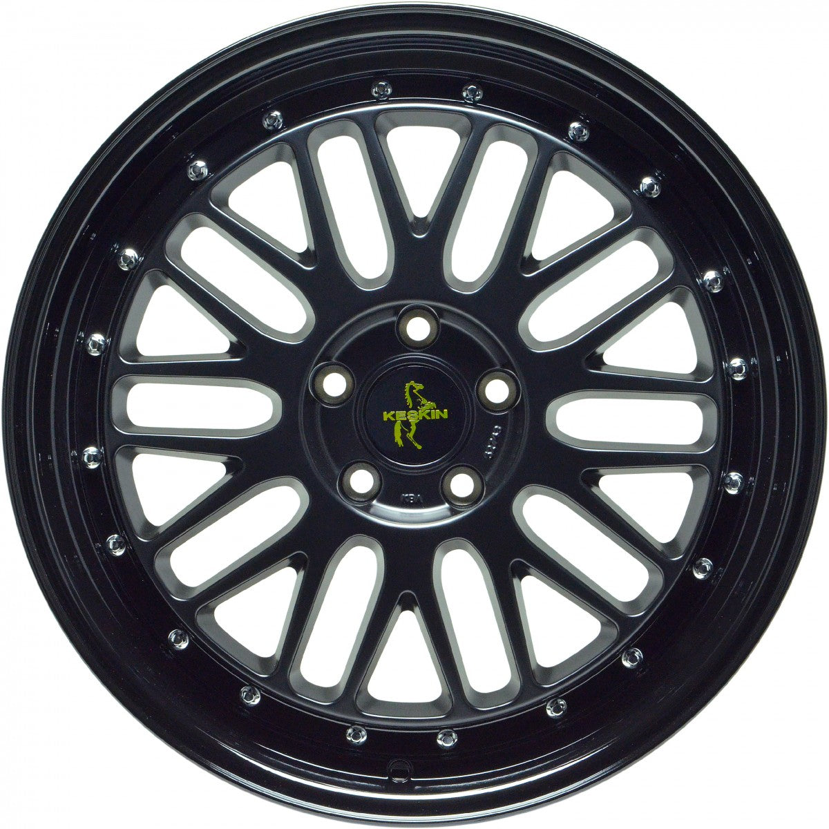 Keskin KT22 Retro matt black painted 8x18 ET45 - LK5/108 ML72.6