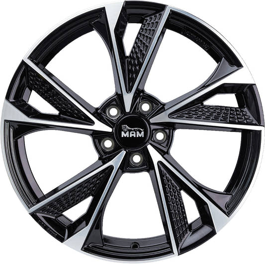 MAM RS6 black front polish 7x16 ET35 - LK5/120 ML72.6