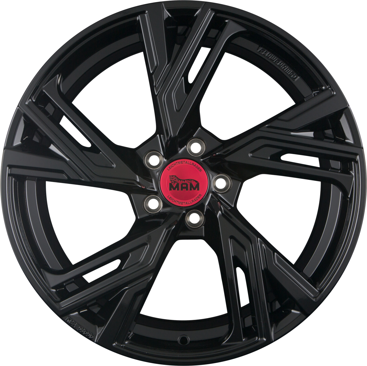 MAM RS5 black painted Alufelge 8x18 Zoll ET50 LK 5x120 ML65.1 – Bild 3