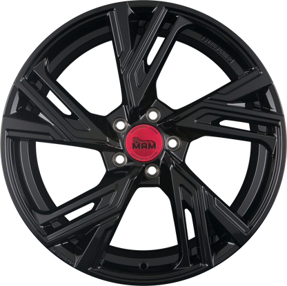MAM RS5 black painted Alufelge 8x18 Zoll ET50 LK 5x120 ML65.1 – Bild 3