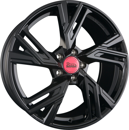 MAM RS5 black painted Alufelge 8x18 Zoll ET50 LK 5x120 ML65.1 – Bild 4