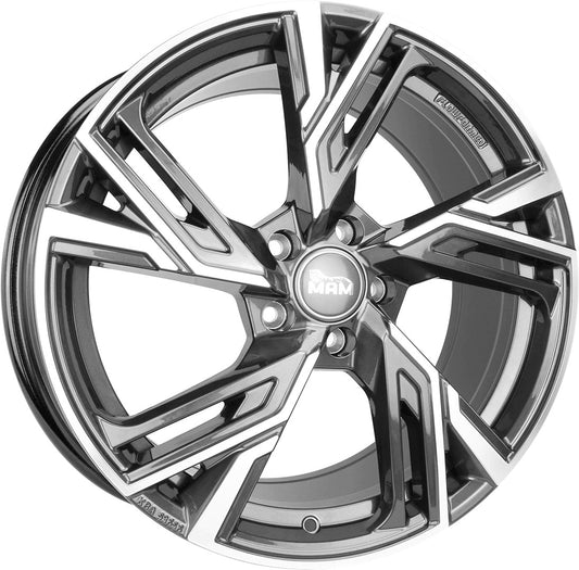 MAM RS5 paladium front polish 8x18 ET50 - LK5/120 ML65.1