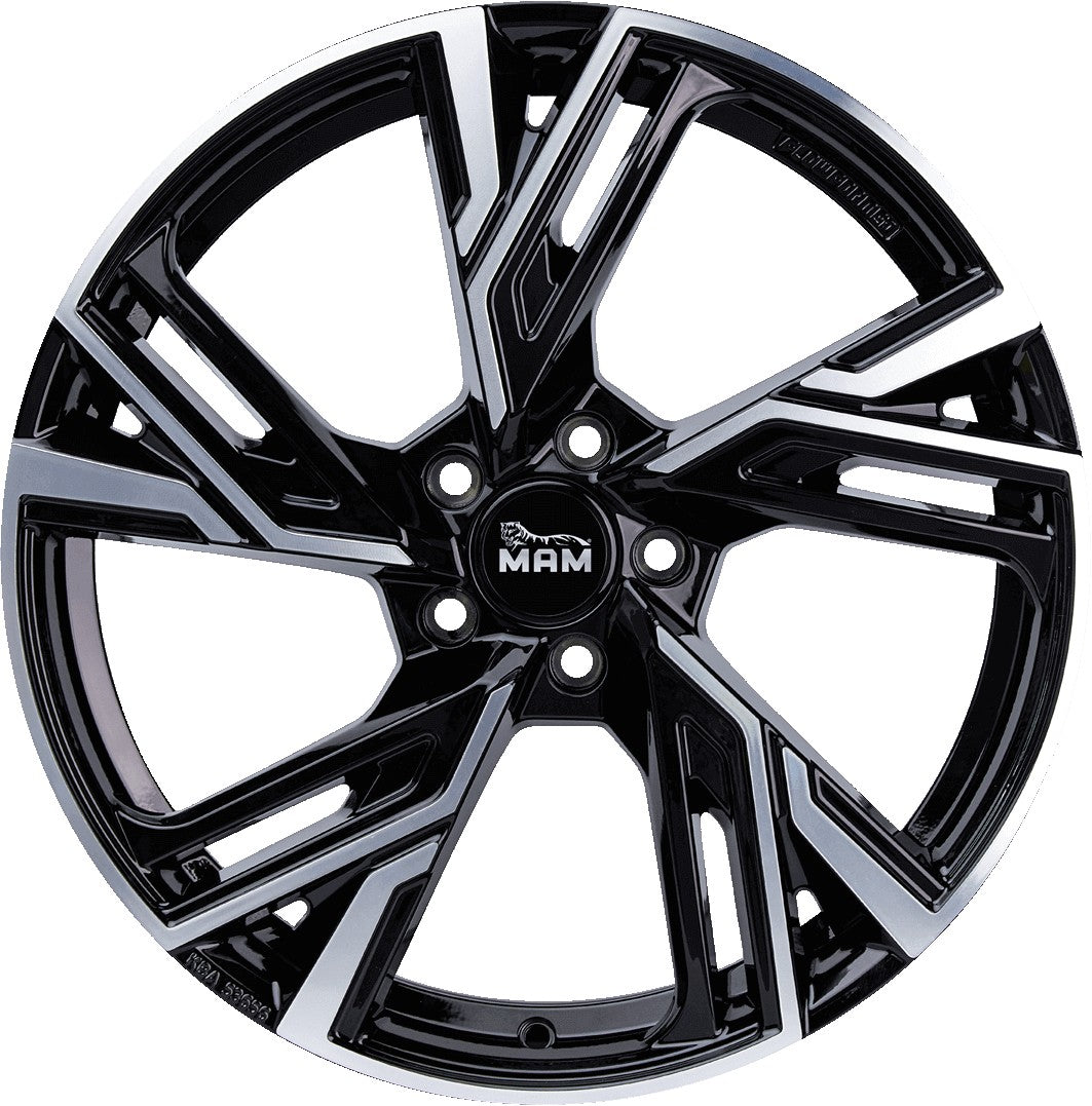 MAM RS5 black front polish 8.5x20 ET30 - LK5/112 ML66.6