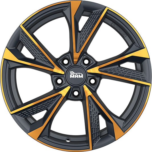 MAM RS6 matt black front copper 8x18 ET38 - LK5/100 ML63.4