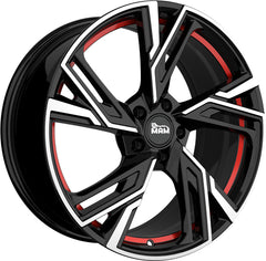 MAM RS5 black front polish red inside Alufelge 6.5x16 Zoll ET20 LK 4x108 ML65.1