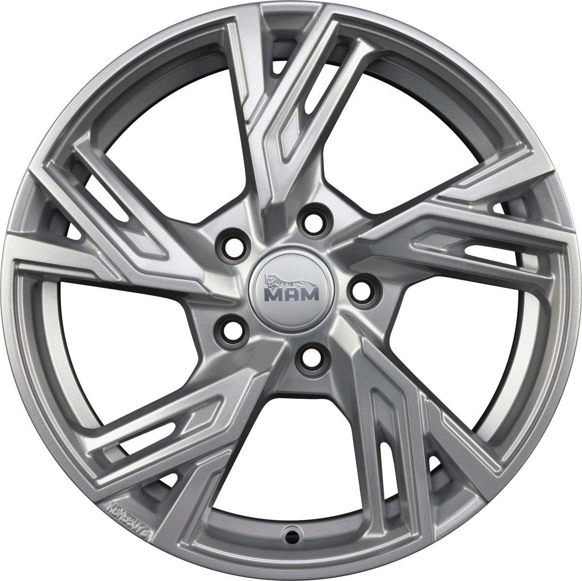 MAM RS5 silver painted Alufelge 8x18 Zoll ET40 LK 5x108 ML72.6 – Bild 3