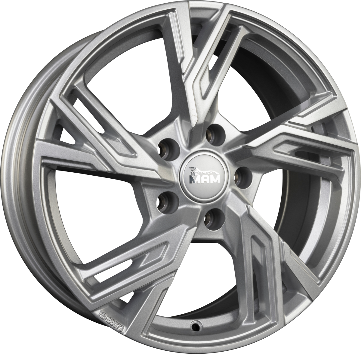 MAM RS5 silver painted Alufelge 8x18 Zoll ET40 LK 5x108 ML72.6 – Bild 4