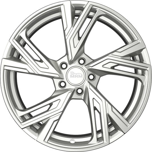 MAM RS5 silver painted 7.5x17 ET30 - LK5/114.3 ML72.6