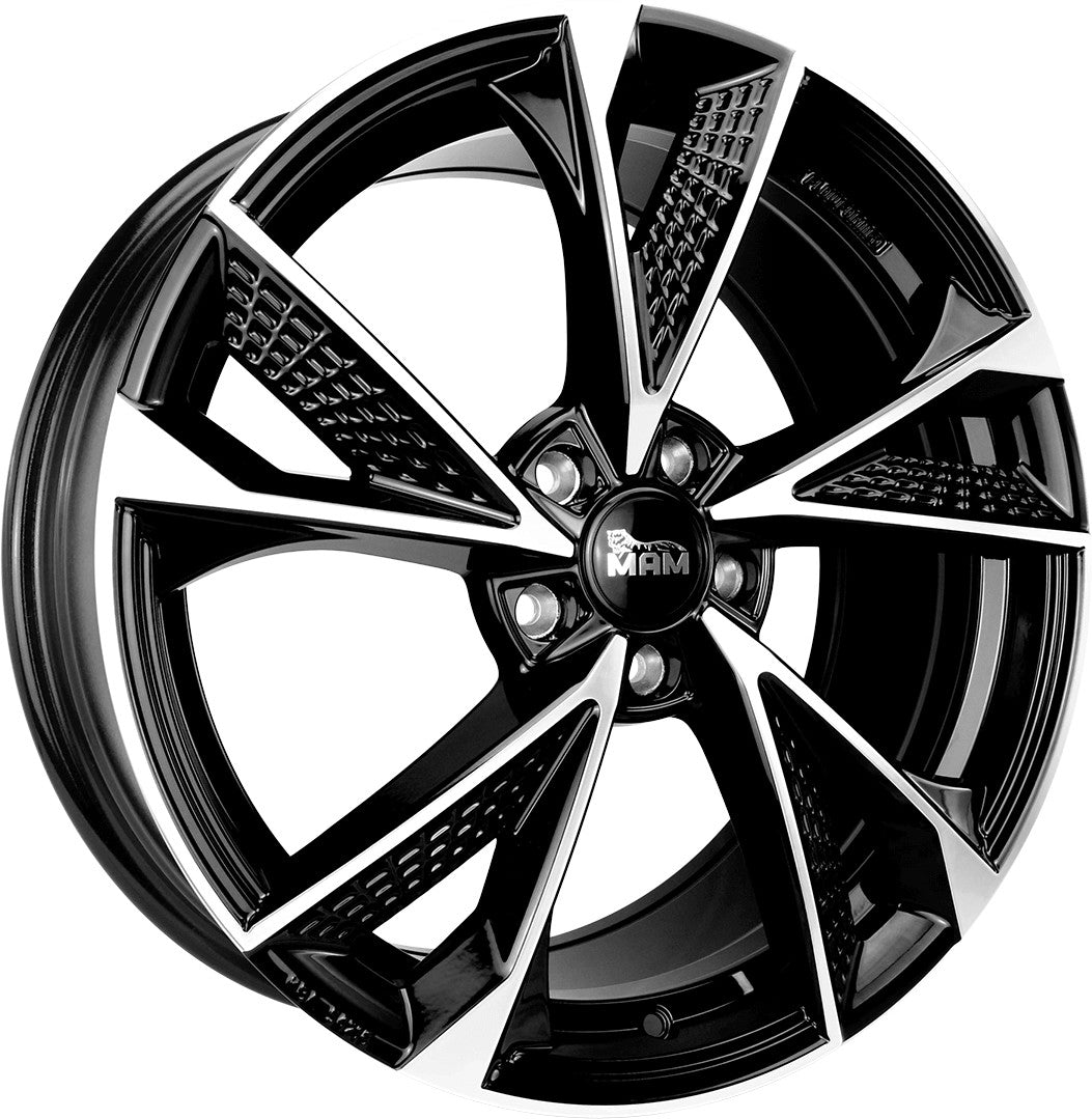 MAM RS6 black front polish 7.5x17 ET35 - LK5/100 ML63.4