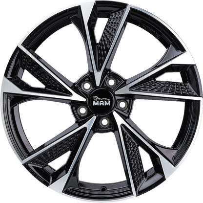 MAM RS6 black front polish 7.5x17 ET35 - LK5/100 ML63.4