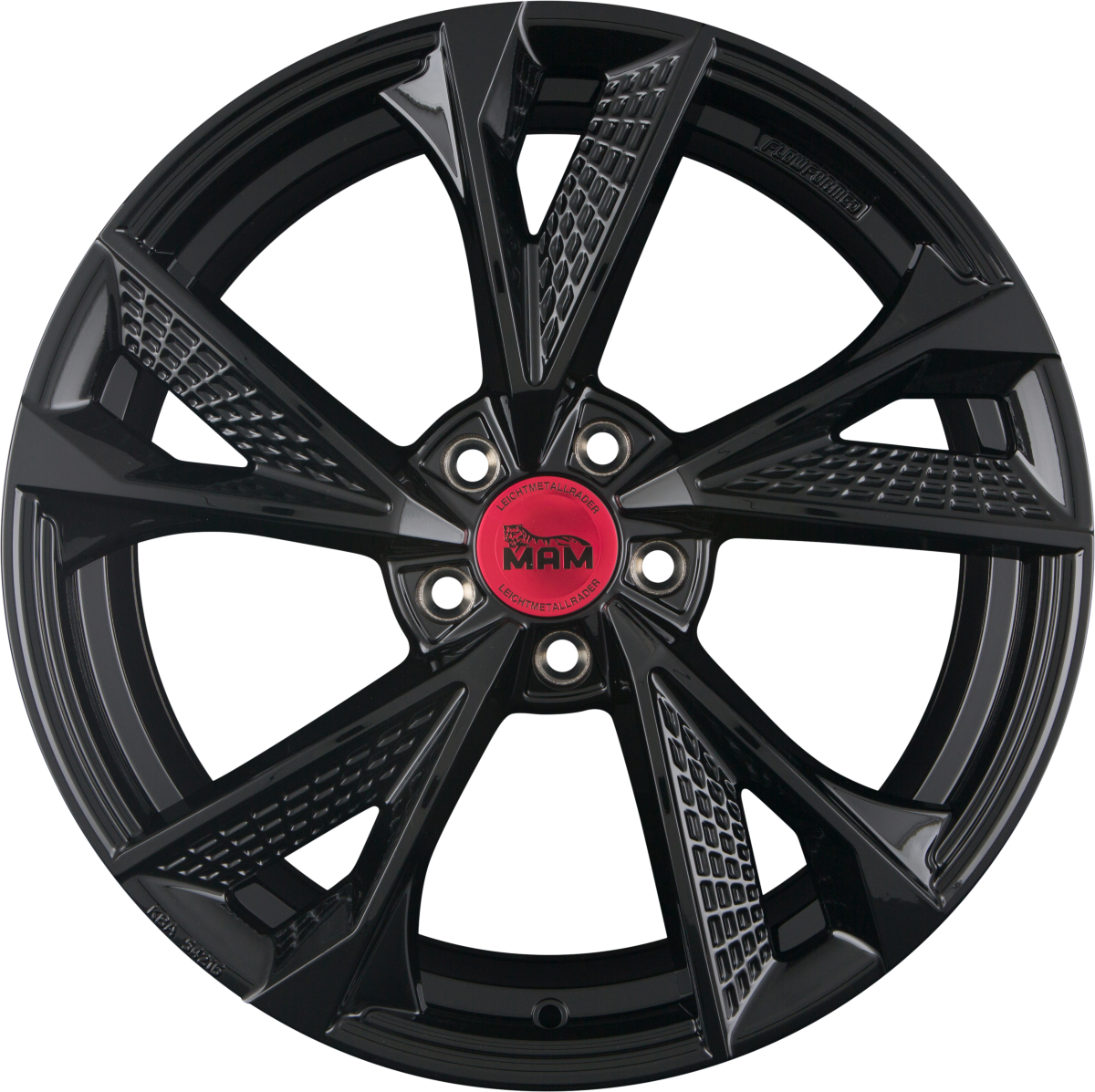 MAM RS6 black painted Alufelge 7.5x17 Zoll ET40 LK 5x114.3 ML72.6 – Bild 3