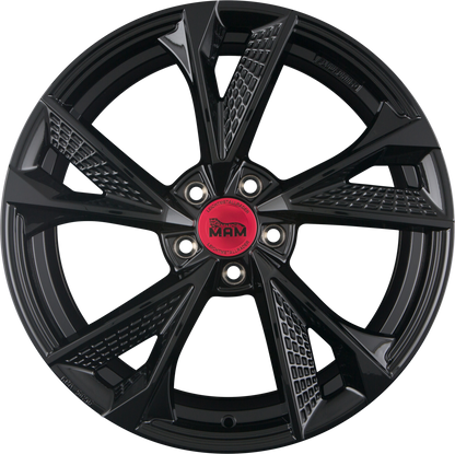MAM RS6 black painted Alufelge 7.5x17 Zoll ET40 LK 5x114.3 ML72.6 – Bild 3
