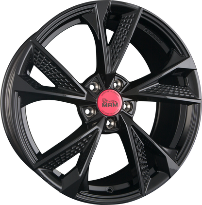 MAM RS6 black painted Alufelge 7.5x17 Zoll ET40 LK 5x114.3 ML72.6 – Bild 4