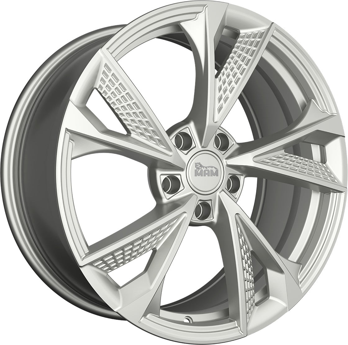 MAM RS6 silver painted 7.5x17 ET35 - LK5/120 ML72.6