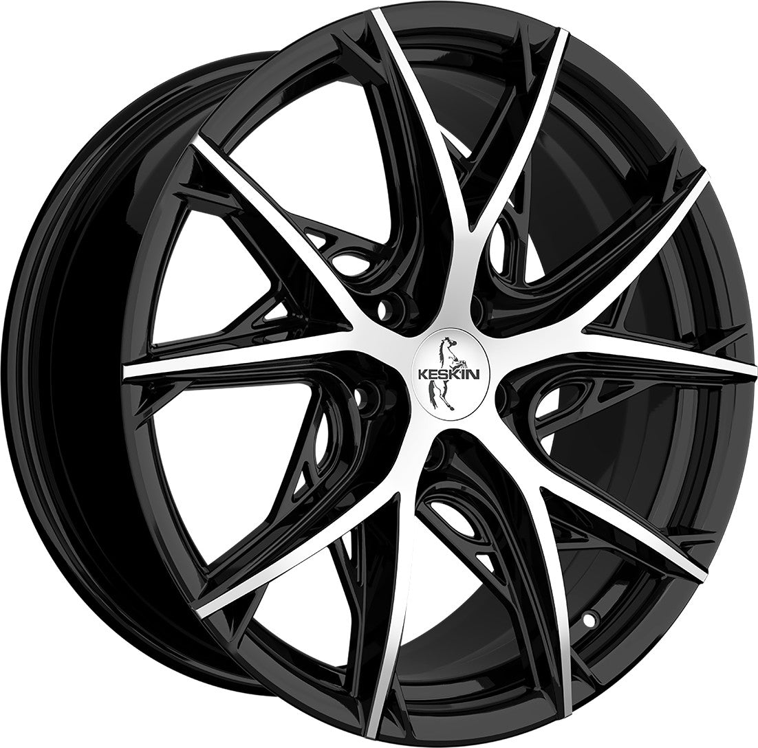 Keskin KT24 Thunder black front polish 8.5x19 ET30 - LK5/112 ML66.6