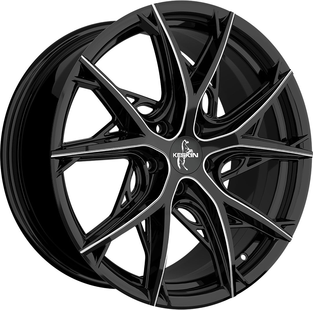 Keskin KT24 Thunder black secret diamond 8.5x19 ET30 - LK5/112 ML66.6
