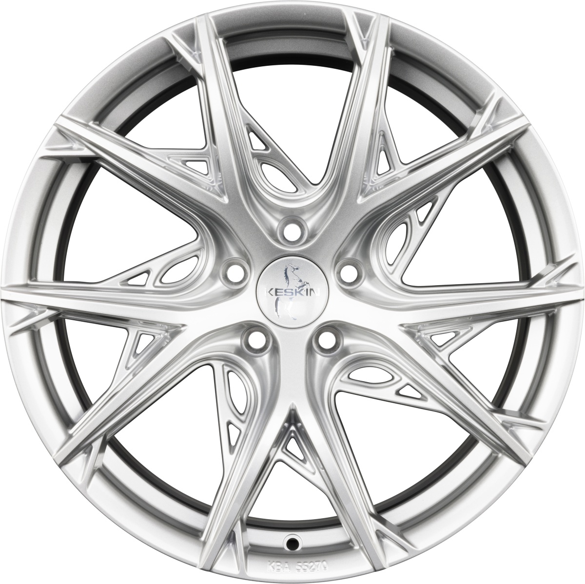 Keskin KT24C Thunder silver painted Alufelge 8.5x19 Zoll ET35 LK 5x114.3 ML72.6 – Bild 3