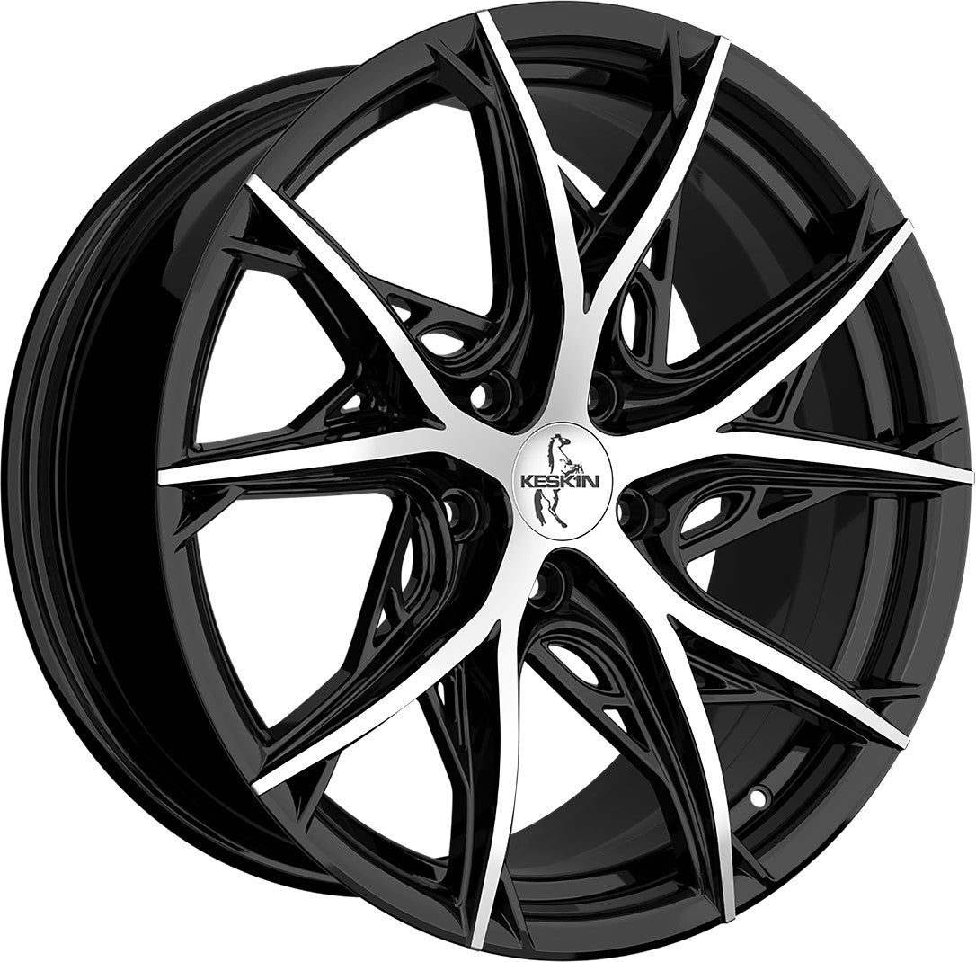 Keskin KT24C Thunder black front polish 8.5x19 ET35 - LK5/120 ML72.6