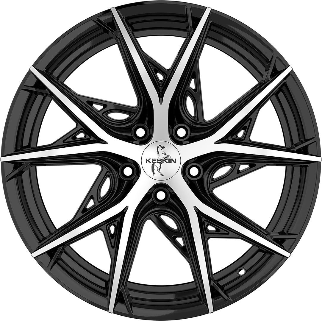 Keskin KT24C Thunder black front polish 8.5x19 ET35 - LK5/120 ML72.6