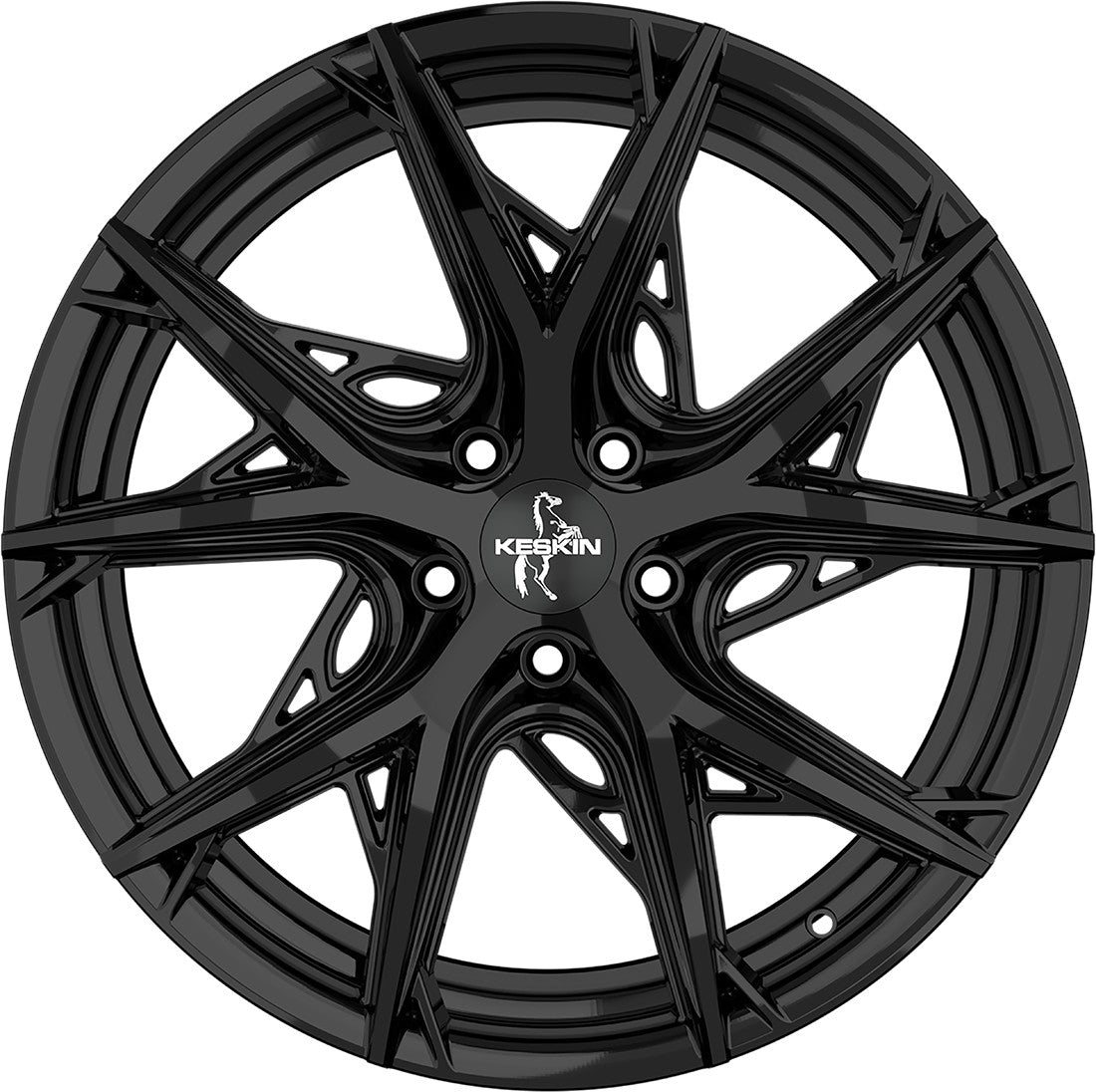 Keskin KT24C Thunder black painted 8.5x19 ET35 - LK5/120 ML72.6