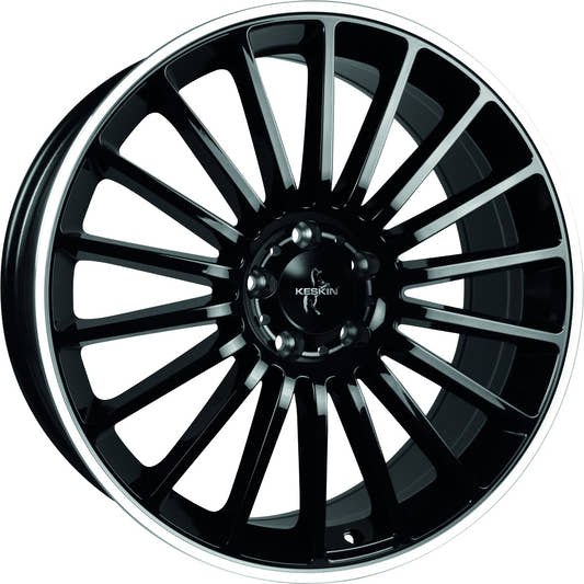 Keskin KT15 Speed black lip polish Alufelge 7x16 Zoll ET40 LK 5x108 ML72.6