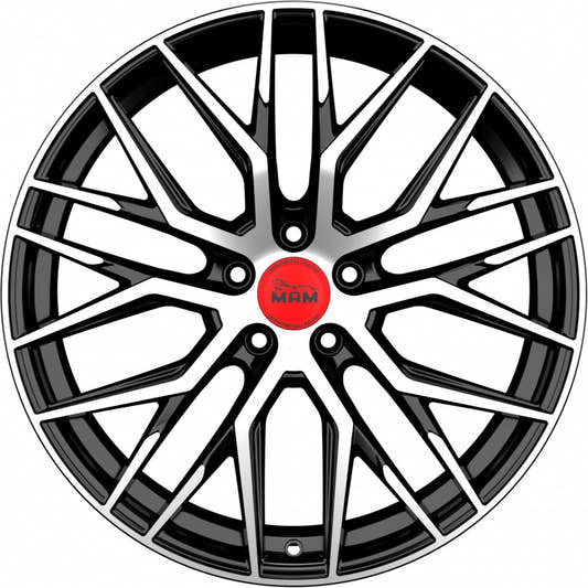 MAM RS4 black front polish 7x16 ET35 - LK4/100 ML63.4