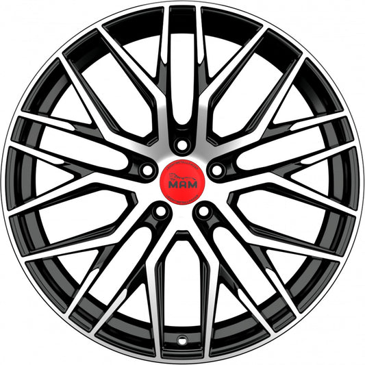 MAM RS4 black front polish 7x16 ET38 - LK5/100 ML63.4