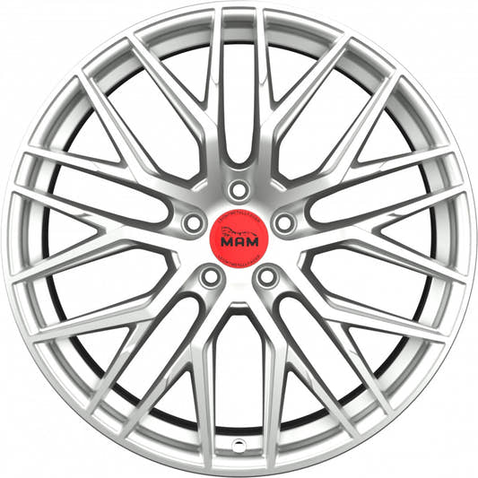 MAM RS4 matt silver painted Alufelge 7x16 Zoll ET40 LK 5x108 ML72.6 – Bild 2
