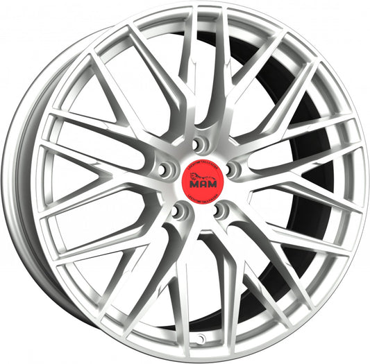 MAM RS4 matt silver painted 7x16 ET35 - LK5/120 ML72.6