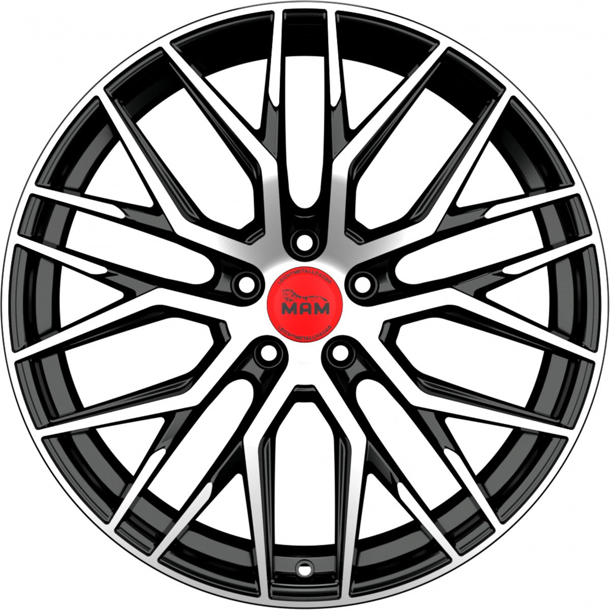 MAM RS4 black front polish 7x16 ET50 - LK5/120 ML65.1