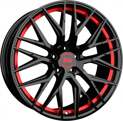 MAM RS4 black painted red inside 7.5x17 ET45 - LK5/108 ML72.6