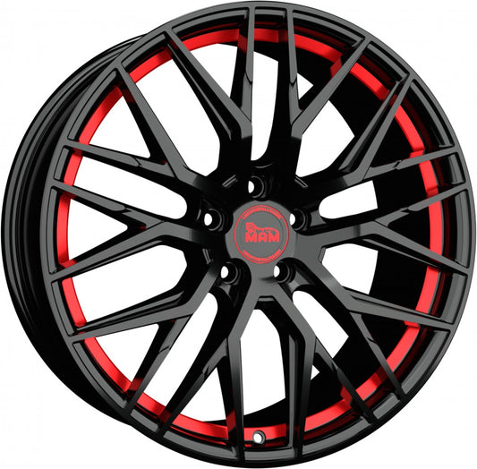 MAM RS4 black painted red inside 7.5x17 ET45 - LK5/112 ML66.6