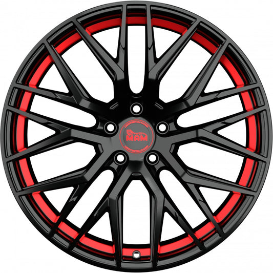 MAM RS4 black painted red inside 7.5x17 ET45 - LK5/112 ML66.6