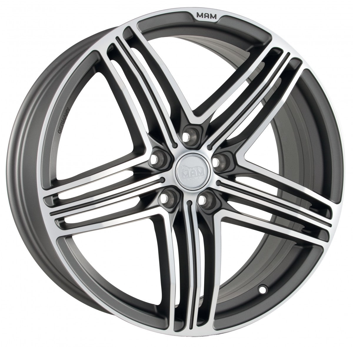 MAM MAM11 titan grey front polish Alufelge 8x18 Zoll ET42 LK 5x112 ML66.5
